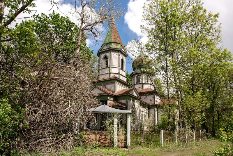 Закінутая царква ў Чарнобыльскай зоне адчужэння, Украіна. Фота Элені Вендрас.