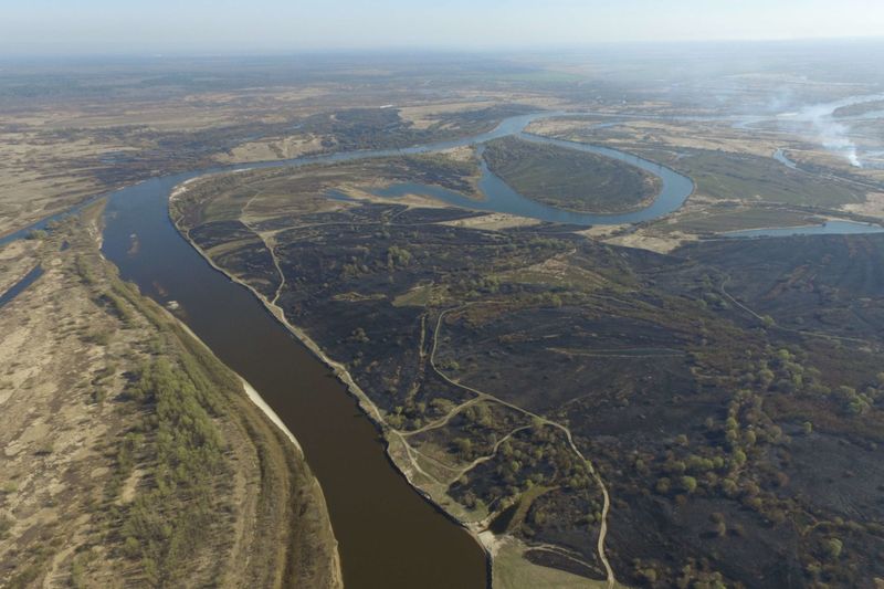 Пажарышчы на Тураўскім балонні. Фота Максіма Бялоцкага